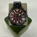 Buy Shop Fossil Brox Multifunction Maroon Dial Black Steel Strap Watch for Women - BQ2803 USA Online