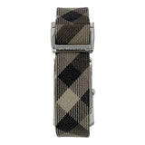 Buy Shop Burberry Nova Check Silver Dial Two Tone Leather Strap Watch For Women - BU9404 USA Online