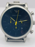 Buy Shop Emporio Armani Luigi Chronograph Black Dial Silver Steel Strap Watch For Men - AR11324 USA Online