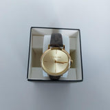 Buy Shop Michael Kors Jayne Three Hand Gold Dial Brown Leather Strap Watch For Women - MK7129 USA Online