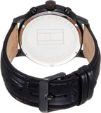 Buy Shop Tommy Hilfiger Aden Chronograph Black Dial Black Leather Strap Watch for Men - 1791310 USA Online