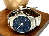Buy Shop Hugo Boss Dapper Chronograph Blue Dial Silver Steel Strap Watch For Men - 1513927 USA Online