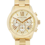 Buy Shop Michael Kors Bradshaw Chronograph Gold Dial Gold Steel Strap Watch For Women - MK5777 USA Online