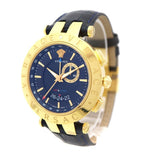 Buy Shop Versace Race GMT Blue Dial Blue Leather Strap Watch For Men - 29G70D282 USA Online