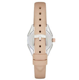 Emporio Armani Valeria Quartz White Dial Beige Leather Strap Watch For Women - AR11031