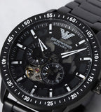 Buy Shop Emporio Armani Meccanico Automatic Black Dial Black Steel Strap Watch For Men - AR60054 USA Online