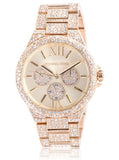 Buy Shop Michael Kors Camille Pavé Crystals Gold Dial Gold Steel Strap Watch for Women - MK6958 USA Online