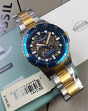 Buy Shop Fossil FB-01 Automatic Skeleton Blue Dial Two Tone Steel Strap Watch for Men - ME3191 USA Online