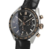 Buy Shop Tag Heuer Carrera Chronograph Black Dial Black Leather Strap Watch for Men - CBN2A5A.FC6481 USA Online