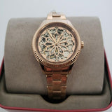 Buy Shop Fossil Rye Automatic Skeleton Rose Gold Dial Rose Gold Steel Strap Watch for Women - BQ3754 USA Online