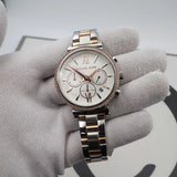 Buy Shop Michael Kors Sofie Chronograph Quartz White Dial Two Tone Steel Strap Watch For Women - MK6558 USA Online