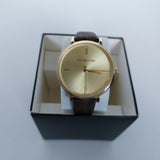 Buy Shop Michael Kors Jayne Three Hand Gold Dial Brown Leather Strap Watch For Women - MK7129 USA Online