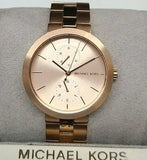 Buy Shop Michael Kors Garner Quartz Rose Gold Dial Rose Gold Steel Strap Watch For Women - MK6409 USA Online