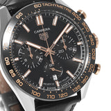 Buy Shop Tag Heuer Carrera Chronograph Black Dial Black Leather Strap Watch for Men - CBN2A5A.FC6481 USA Online