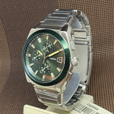 Buy Shop Fossil Everett Chronograph Green Dial Silver Steel Strap Watch for Men - FS5964 USA Online
