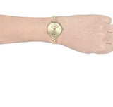 Buy Shop Michael Kors Charley Three-Hand Quartz Gold Dial Gold Steel Strap Watch for Women - MK4399 USA Online