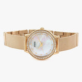 Guess Chelsea Mother of Pearl White Dial Rose Gold Mesh Strap Watch For Women - W0647L2