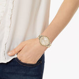 Buy Shop Michael Kors Sofie Quartz Gold Dial Gold Steel Strap Watch For Women - MK3881 USA Online