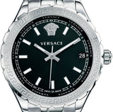 Buy Shop Versace Hellenyium Black Dial Silver Steel Strap Watch for Women - V12020015 USA Online