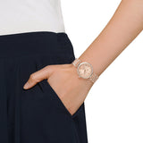 Buy Shop Michael Kors Skylar Quartz Rose Gold Dial Rose Gold Steel Strap Watch For Women - MK5971 USA Online