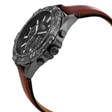 Buy Shop Fossil Garrett Chronograph Grey Dial Brown Leather Strap Watch for Men - FS5770 USA Online