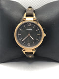 Buy Shop Fossil Georgia Smoke Grey Dial Grey Leather Strap Watch for Women - ES3077 USA Online