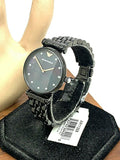 Buy Shop Emporio Armani Gianni T-Bar Quartz Black Mother of Pearl Dial Black Steel Strap Watch For Women - AR11268 USA Online