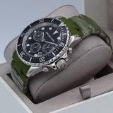 Buy Shop Michael Kors Everest Chronograph Black Dial Green Silicone Strap Watch For Men - MK8981 USA Online