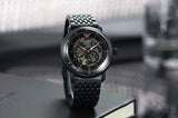 Buy Shop Emporio Armani Automatic Multifunction Black Dial Black Mesh Bracelet Watch For Men - AR60025 USA Online