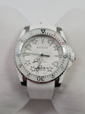 Gucci Dive Quartz White Dial White Rubber Strap Watch For Men - YA136337