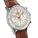 Buy Shop Breitling Navitimer B01 Chronograph 41 White Dial Brown Leather Strap Watch for Men - AB0139211G1P1 USA Online