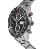 Buy Shop Tag Heuer Carrera Chronograph Black Dial Silver Steel Strap Watch for Men - CBN2A1AA.BA0643 USA Online