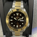 Buy Shop Seiko 5 Sports Automatic Brown Dial Two Tone Steel Strap Watch For Men - SRPK24 USA Online