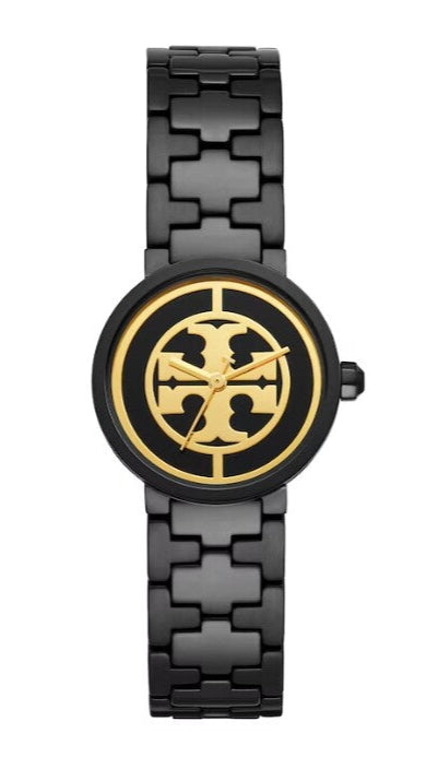 Buy Shop Tory Burch Reva Black Dial Black Steel Strap Watch for Women - TBW4038 USA Online