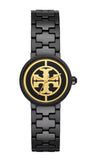Buy Shop Tory Burch Reva Black Dial Black Steel Strap Watch for Women - TBW4038 USA Online