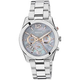 Buy Shop Fossil Perfect Boyfriend Mother of Pearl Blue Dial Silver Steel Strap Watch for Women - ES3880 USA Online