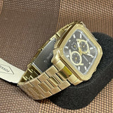 Buy Shop Fossil Inscription Multifunction Black Dial Gold Steel Strap Watch for Men - BQ2656 USA Online