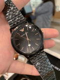 Buy Shop Emporio Armani Interchangeable Black Dial Black Steel Strap Watch For Men - AR80021 USA Online