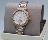 Buy Shop Michael Kors Abbey Three-Hand White Dial Two Tone Steel Strap Watch for Women - MK4616 USA Online