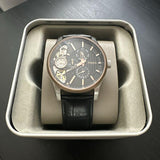 Buy Shop Fossil Twist Multi-Function Chronograph Black Dial Black Leather Strap Watch for Men - ME1099 USA Online