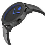 Buy Shop Movado Bold TR90 Black Dial Black Leather Strap Watch For Men - 3600307 USA Online