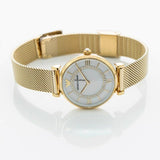 Buy Shop Emporio Armani Gianni T Bar Mother of Pearl Dial Gold Mesh Bracelet Watch For Women - AR11321 USA Online