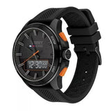 Buy Shop Tommy Hilfiger Jeans Analog Black Dial Black Silicone Strap Watch For Men - 1791763 USA Online