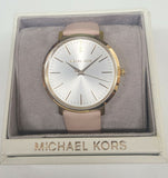 Buy Shop Michael Kors Jaryn Quartz Gold Dial Pink Leather Strap Watch For Women - MK2471 USA Online