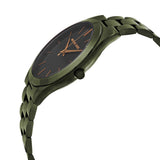 Buy Shop Michael Kors Slim Runway Quartz Black Dial Green Steel Strap Watch For Men - MK8715 USA Online