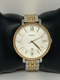 Buy Shop Fossil Jacqueline White Dial Two Tone Steel Strap Watch for Women - ES3844 USA Online