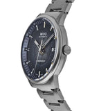 Mido Commander Automatic Gradient Blue Dial Silver Steel Strap Watch For Men - M021.407.11.411.01