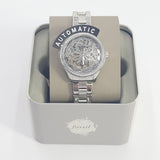 Buy Shop Fossil Rye Automatic Skeleton Silver Dial Silver Steel Strap Watch for Women - BQ3753 USA Online