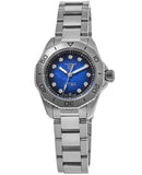Buy Shop Tag Heuer Aquaracer Professional 200 Automatic Diamond Blue Dial Silver Steel Strap Watch for Women - WBP2411.BA0622 USA Online