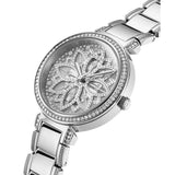Buy Shop Guess Lily Quartz Silver Dial Silver Steel Strap Watch For Women - GW0528L1 USA Online